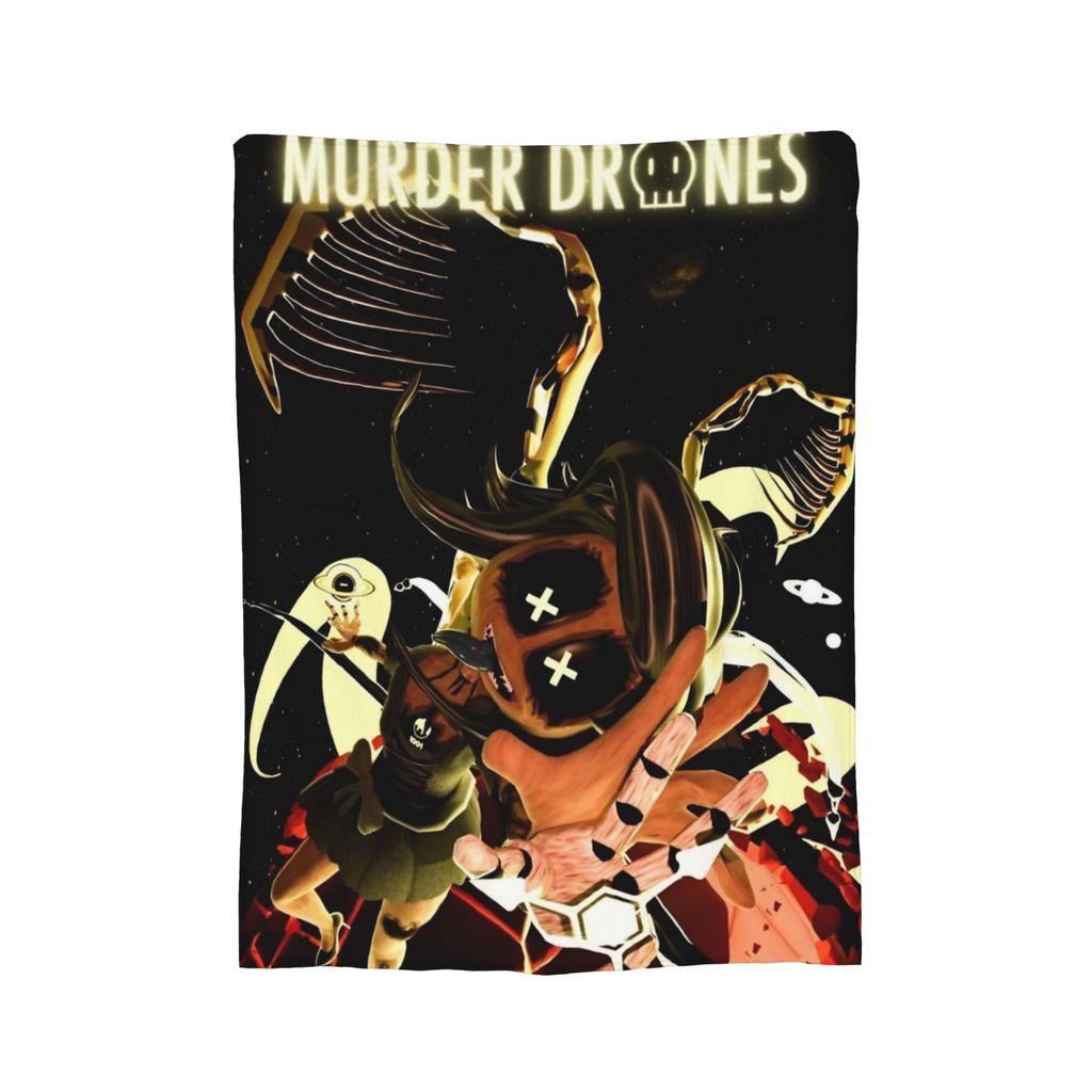 Murder Drones  Fleece Throw Blankets Uzi Doorman Aesthetic Blanket for Bed Bedroom Super Warm Bedroom Quilt,