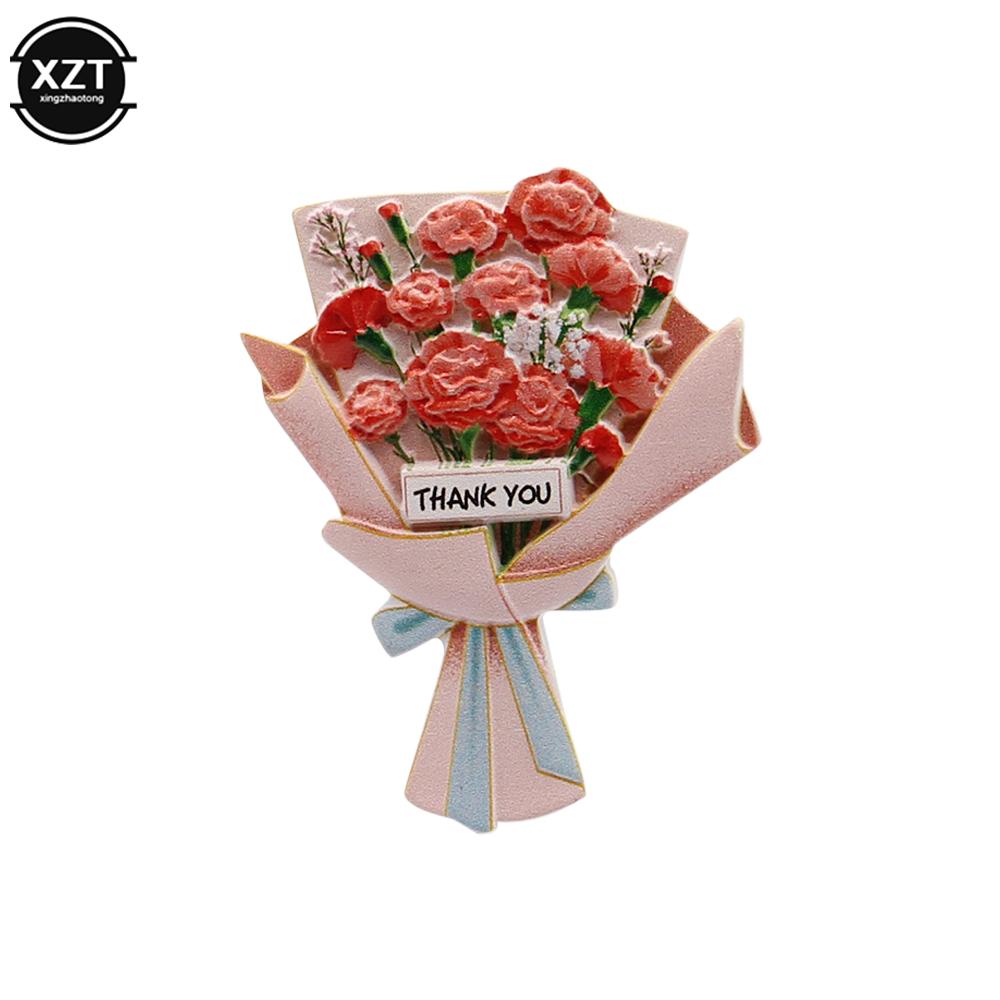 

Creative Magnetic Refrigerator Stickers Children Ice Cream Flowers Three-dimensional Resin Refrigerator Decoration