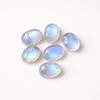 Regenbogen-Mondstein-Edelsteine, Oval geschliffene Mondstein-Cabochons, Natürliche blaue Flash-Halbedelsteine