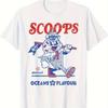 Retro Scoops Ahoy Koszulka z Maskotką Lodziarni Retro Postać z Kreskówki Retro z Logo Scoops Ahoy Odpowiednia na Wszystkie Pory Roku