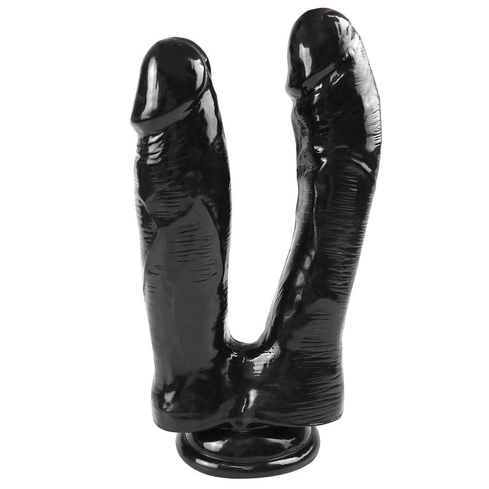 Adult Sex Dildo Toy Double Ended Realistic Dildo Penis Cock Anal Plug Massager G-spot