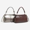 Vintage Minimalist Oil Wax Leather Knotted Handbag for Women, New Autumn and Winter High-end Versatile Small Square Bag for Commuting