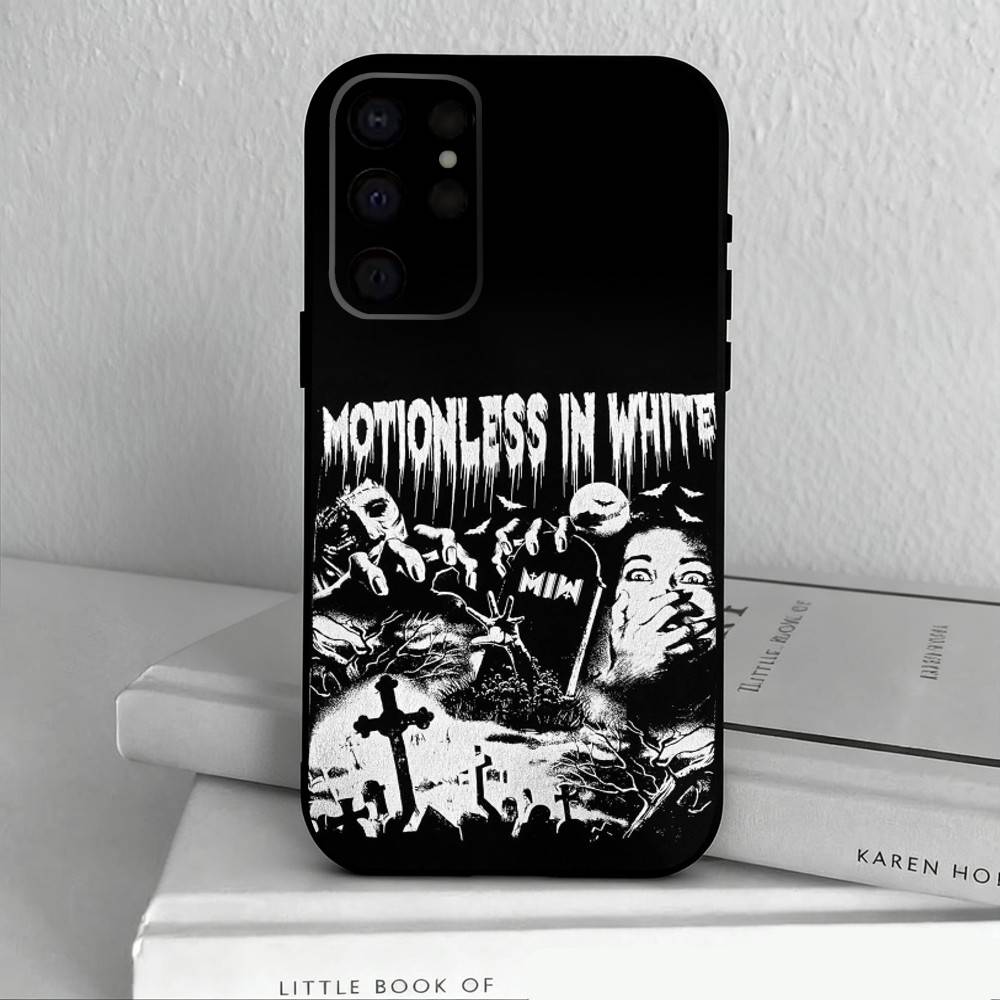 

M-Motionless in W-White Band Phone Case For Samsung S25,S24,S21,S22,S23,S30,Ultra,S20,Plus,Others Soft Black Case Samsung S21 s305G
