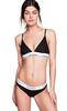 Triangle Modern Cotton Bra Panties Set with Size S & Pads, (Black) [Used]