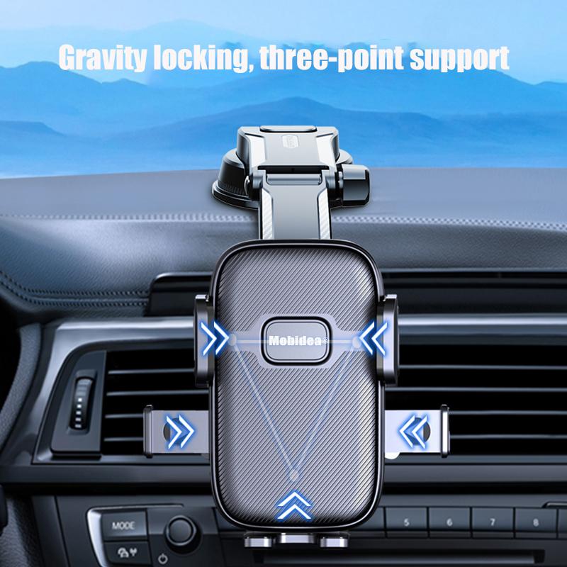 Portable vehicle mounting bracket powerful suction cup base spiral design 360° rotatable universal mounting bracket for vehicle