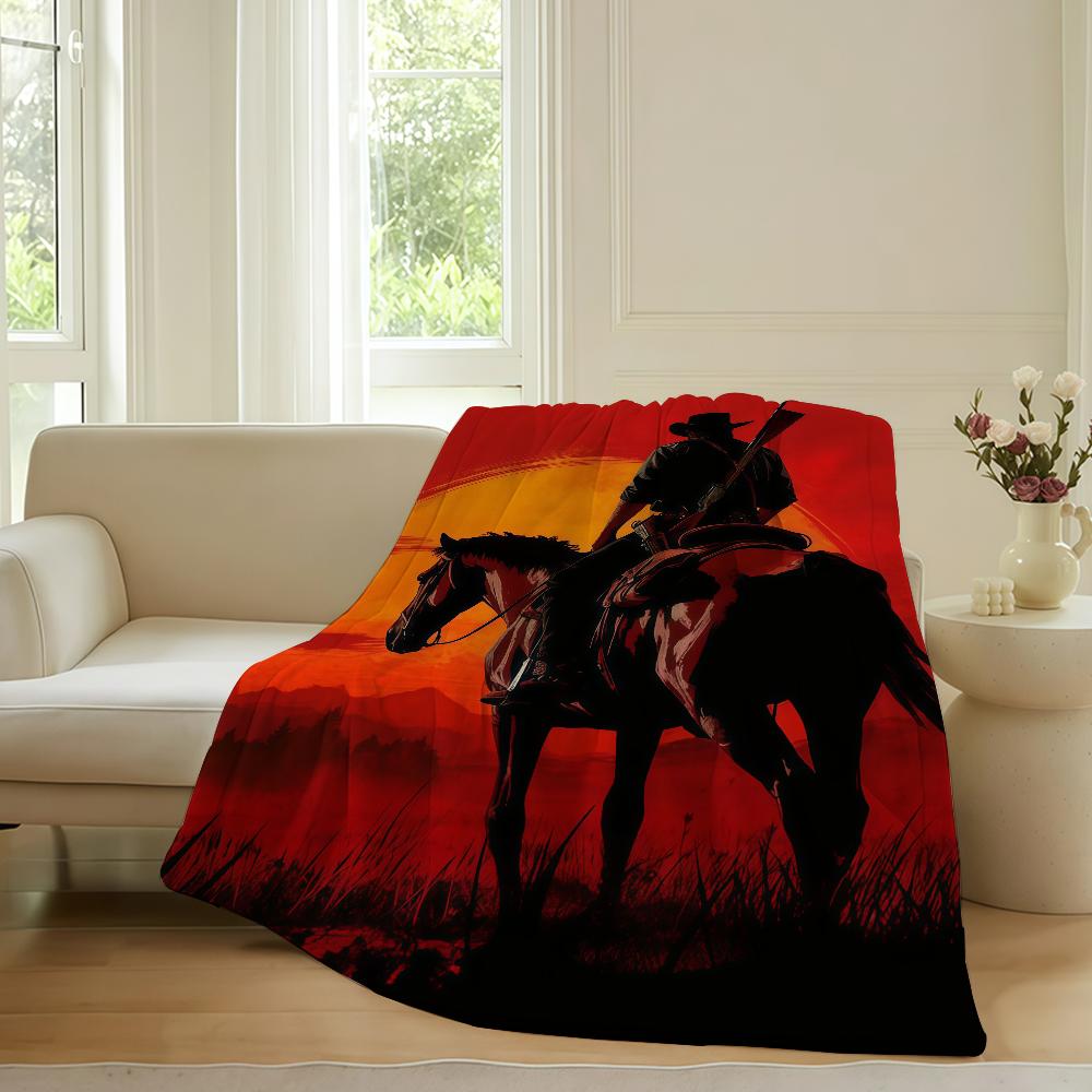 

Game R red D dead R redemption Blanket For Sofa Office Bed Plane Travel Sleep Read Relax Camping Soft And Warm 75x90cm