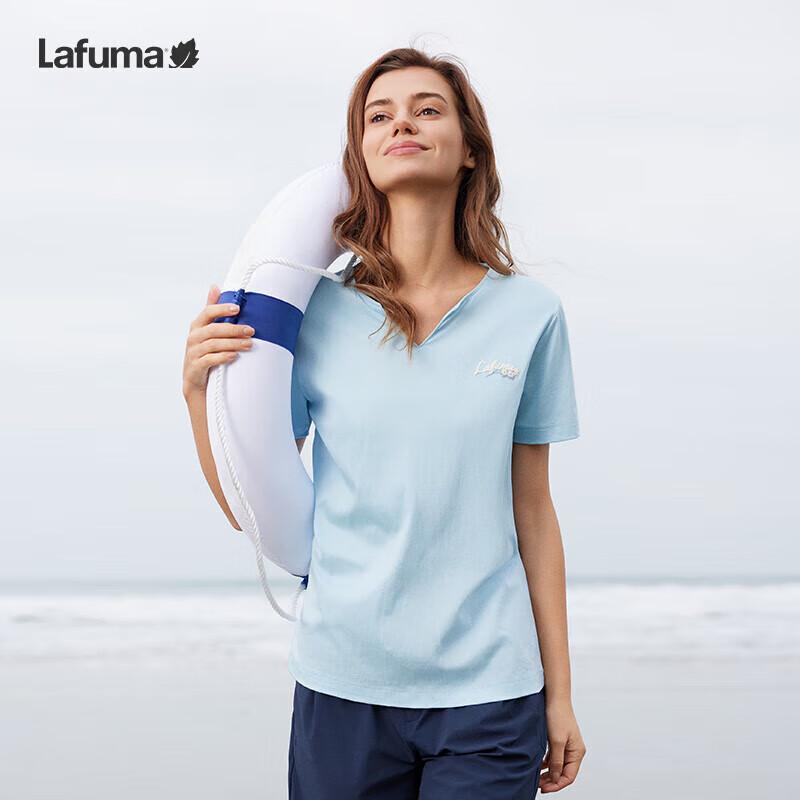 LAFUMA Women s Outdoor V-Neck Cotton Short-Sleeve T-Shirt S