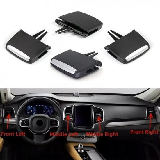 4Pcs Front Rear Dashboard A/C Air Vent Outlet Tab Clip Kits For Volvo XC90 14-23