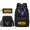 Large Capacity Schoolbag with Shoulder Strap; Student Three-piece Pencil Case Set