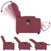 Electric Massage Chair Wine Red Fabric