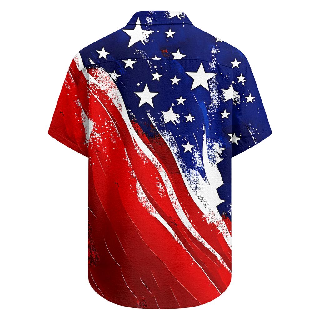 Men's Casual Short-Sleeve Collared Shirt