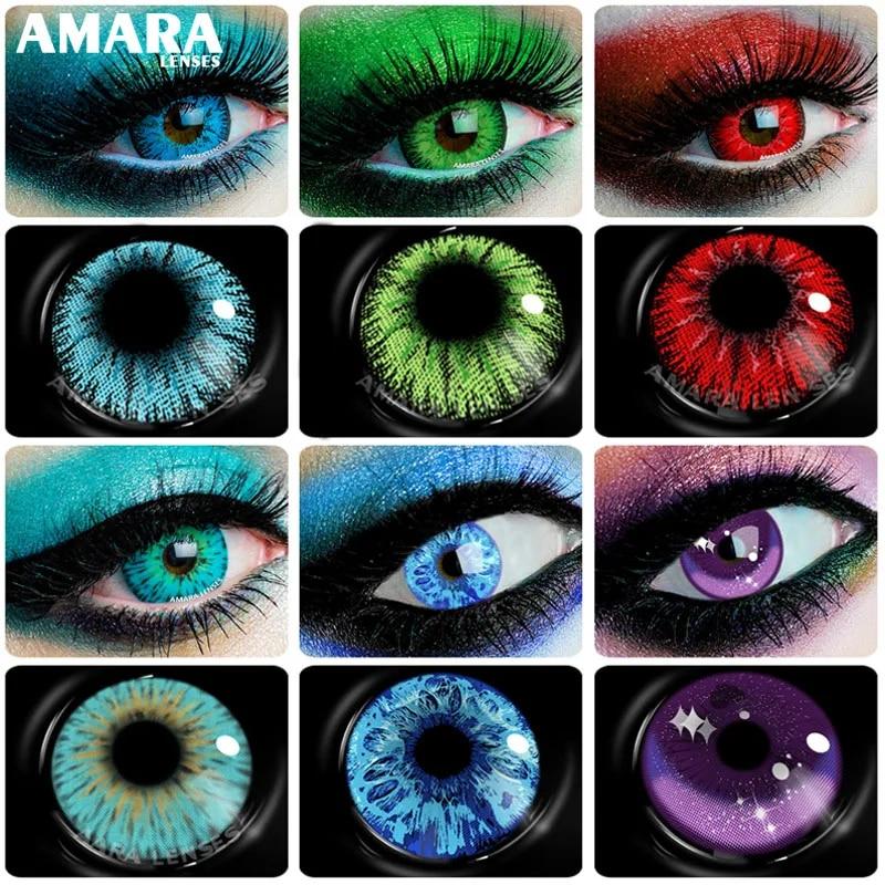 AMARA 2pcsCosplay Anime Eyes Lenses for Eyes AYY Series Makeup Sharingan Beauty Contact Lenses Eye Cosmetic Color Lens Eyes