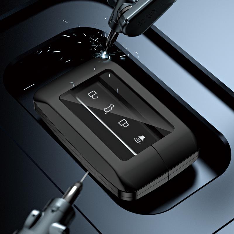 Tank 300 Car Key Case: Aluminum Alloy Full Coverage Set with Square Buckle.
