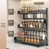miflame 2-Tier Kitchen Countertop Spice Rack with Knife Holder