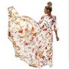 Frühling und Herbst 2025 Europäisches und Amerikanisches Neues Grenzüberschreitendes Amazon-Kleid Bedrucktes Pendel Temperament Chiffon Floral Schlankes Kleid