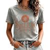 Women's Halloween Printed Neck Short Sleeve T-Shirt with Shoulder Fit