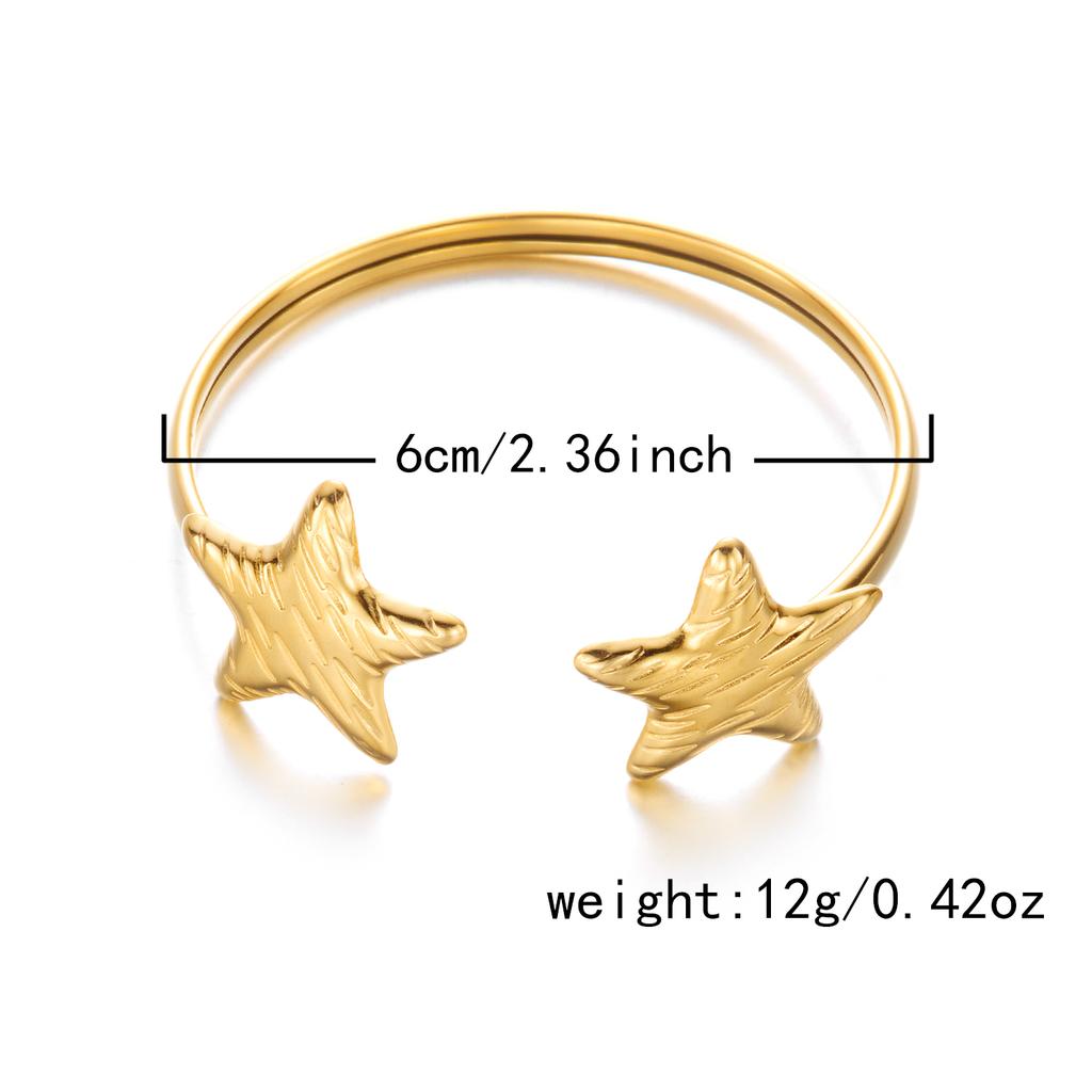 Women's Dainty Spiral Stainless Steel Cuff Bracelets Multilayer Shell Starfish Open Bangle Summer Beach Jewelry Gift