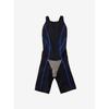 [Speedo] Flex Zero Junior Open Back Kneeskin Swimsuit, Black/Blue, Size 140