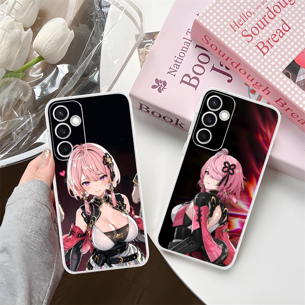 Wuthering Waves Taoqi Mobile Phone Case for Samsung Galaxy S25 S24 S23 S22 S21Plus FE Ultra Clear Colorful Cover Pretty Luxury