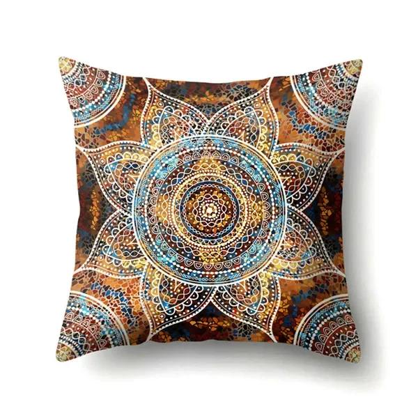 Colorful Exotic Style Abstract Geometric Bohemian Decorative Cushion Cover Square Geometry Pillowcase Home Decor Pillows Cover