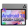 16 Tommer Stor Tablet X95 Tablet med 7000mAh 5G WiFi Ansigt YouTube Widevine L1 Tablet Android 10-tommers SkærmBvlary Cover, 20GB+128GB+2TB Udvidbart, Type-C