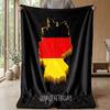 Germany National Football Team Theme Blanket Soft Flannel Blanket Plush Throw Blanket Cozy Sofa Bed Blanket for Home Decor
