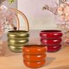 Iron Plant Pot Flower Pot Blessing Bucket Flowerpot Round Desktop Ornament