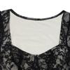 Women's Fashion Spring Fall Flower Pattern Print Long Sleeve V-Neck High Waist Casual Dresses