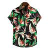 New 2025 Spring and Summer Men's Beach Shirt Hawaiian Short-sleeved Flower Shirt Men's E-commerce Supply
