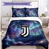 Set Biancheria da Letto 3 Pezzi con Stampa Pattern Juventus FC Morbido Delicato sulla Pelle Lavabile Copripiumino e Federe Set Stagione Unica Camera da Letto
