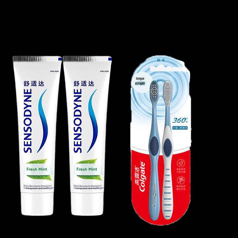 Набор Sensodyne Свежая мята: зубная паста и зубная щетка