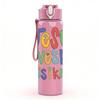 1PC Jesus Loves Me This I Know Print 750ml Color Plastic Sports Water Bottle Leakproof Flip Straw Lid Suitable for Sports Office Home Use