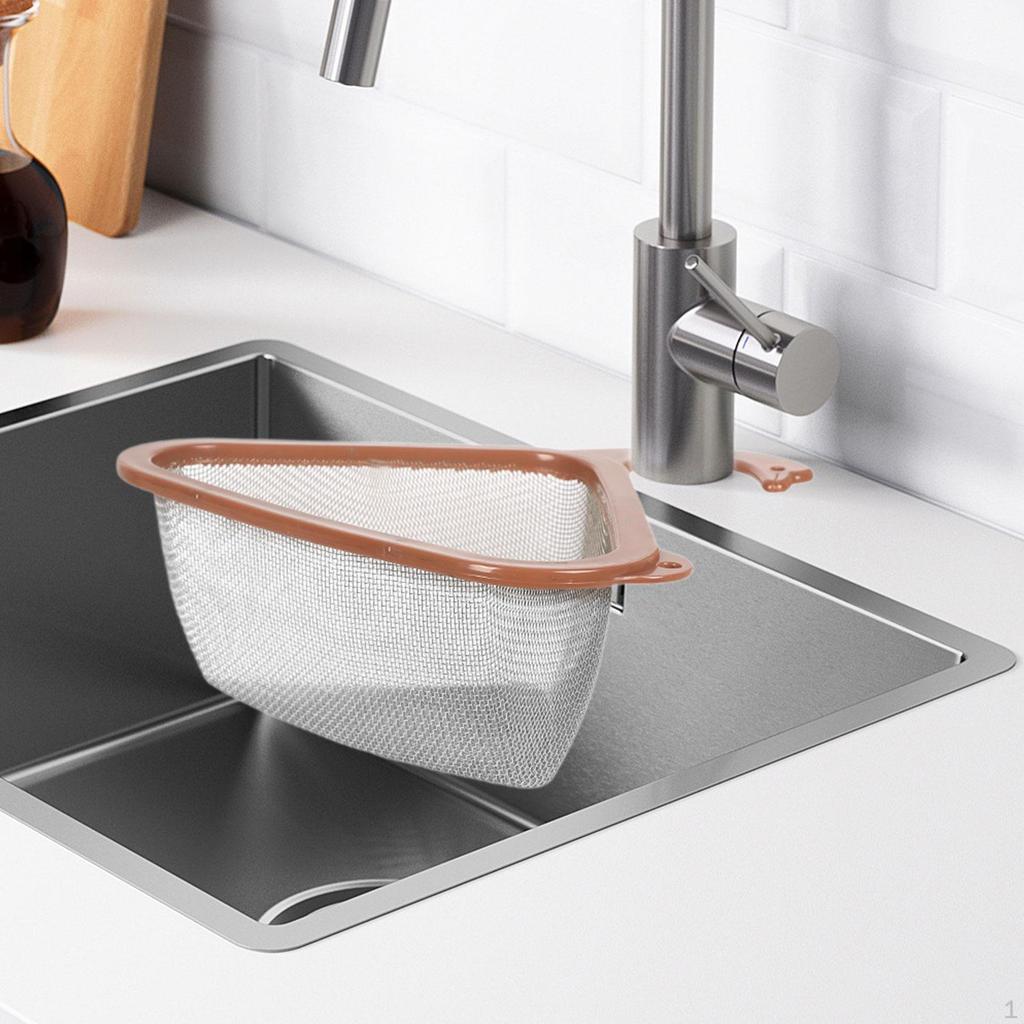 Küchenspülbecken Siebkorb Ecke Abtropfgestell Praktischer Abfluss für Restaurant Bar