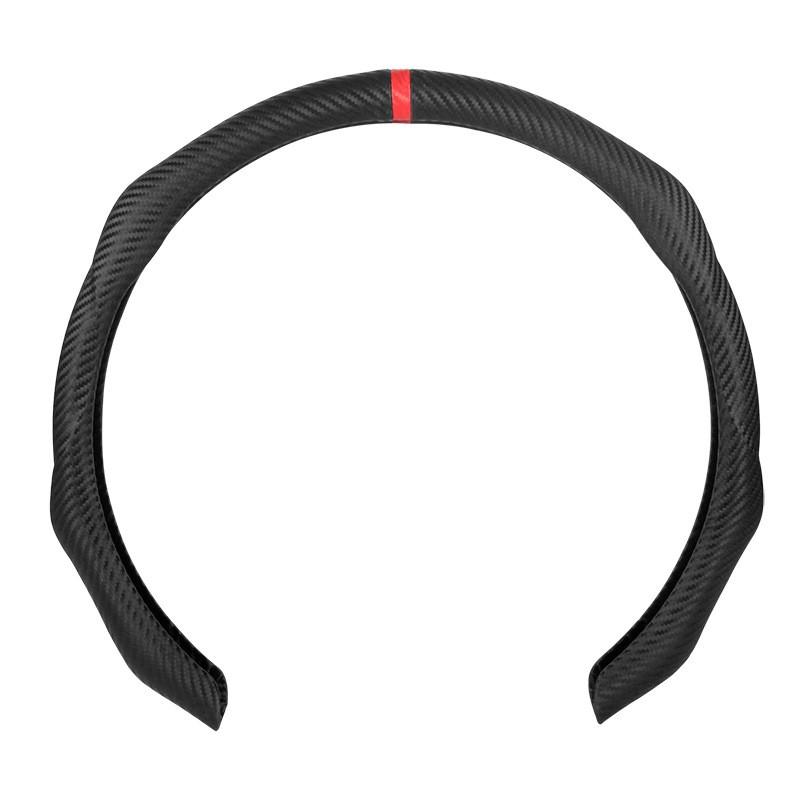 Universal Carbon Fiber Steering Wheel Cover 38cm Diameter All Season Durable Sport Style Car Interior