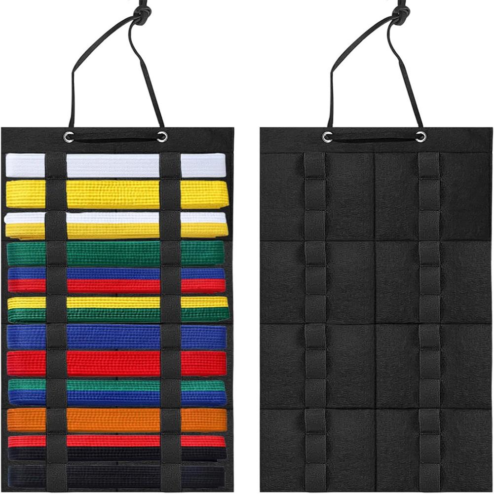 Martial Arts Belts Organizer Karate Belt Display Holder Durable Rack Wall Hanging Taekwondo Belt Storage for Muay Thai Judo