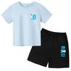 Set Estivo per Bambini Marca Messi Stampa T-shirt a Maniche Corte + Pantaloncini Set 2 Pezzi Tuta Sportiva Moda Casual Bambino Ragazzo Ragazza Abbigliamento per Fan