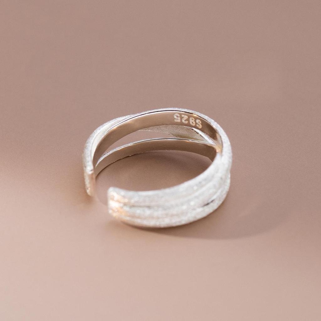 925 Silver Frosting Overlapping For Women Wedding Luxury Jewelry Jewellery