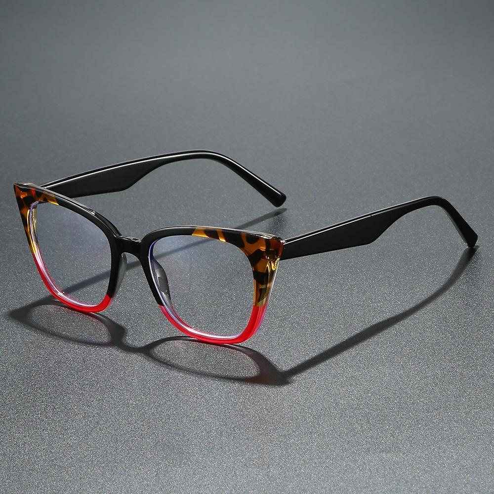 New Floral Cat-Eye Blue Light Blocking Presbyopia Glasses for Women Fashionable Butterfly Frame HD Reading Glasses