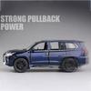 1:32 Scale LX570 X3M Car Model Toy Doors Opened Sound Light Models Pull Back Alloy Diecast Vehicle for Enthusiasts Surprise