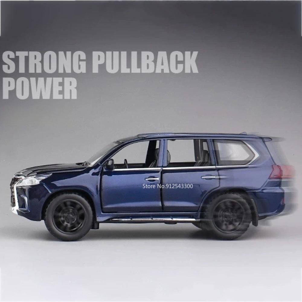 1:32 Scale LX570 X3M Car Model Toy Doors Opened Sound Light Models Pull Back Alloy Diecast Vehicle for Enthusiasts Surprise