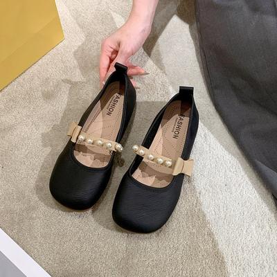 Fashion Spring Autumn Mary Zhen Single Shoe Women's New Flat Bottomed Fairy Style Gentle Soft Soled Small Leather Shoes