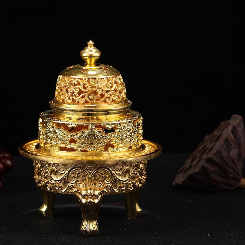 1pc Zinc alloy Aromatherapy stove Buddhist Hall Buddhist tools Home interior decoration pray for auspiciousness feng shui
