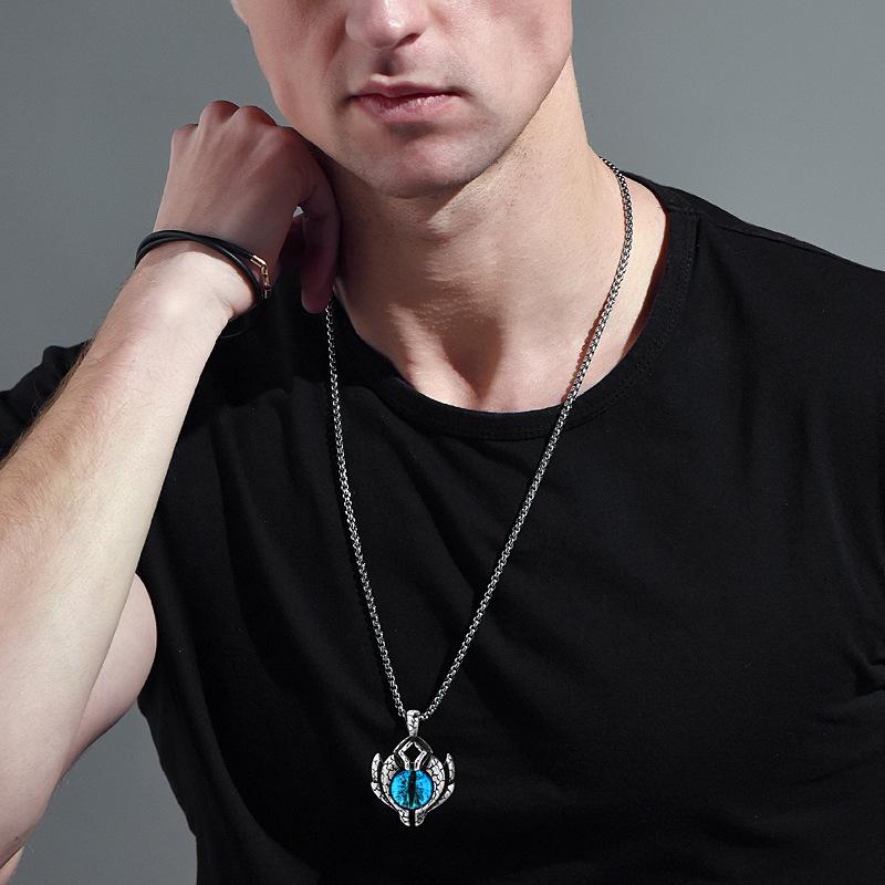 Devil's Eye Retro Street Trendy Men's Accessories Versatile Hip-Hop New Pendant Necklace