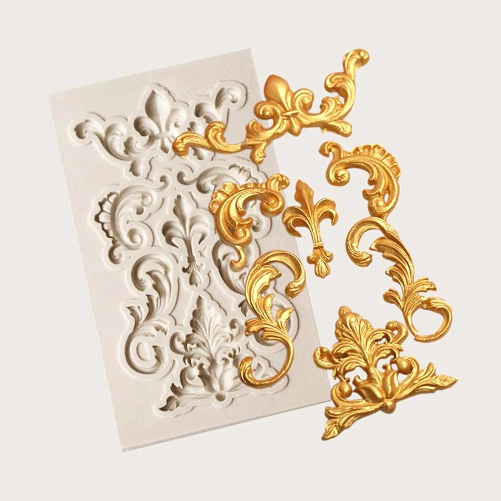 1 Stück Vintage Blumen Design Zufällige Silikonform, Europäische Geprägte Handwerk Silikonform Für DIY