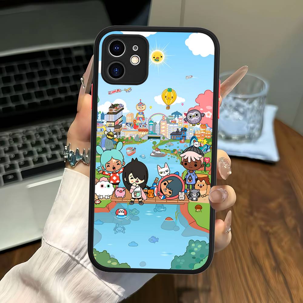 Toca Boca Toca Life World Phone Case For IPhone 16 15 14 13 12 11 Pro Max 7 8 6 6s Plus Matte Cover
