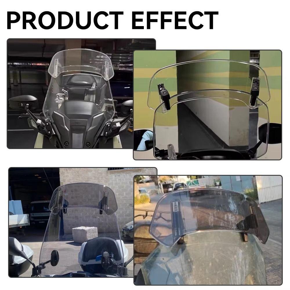 PC Plastic Moto Extension Windshield Adjustable Angle Motorcycle Wind Screen Motorcycle