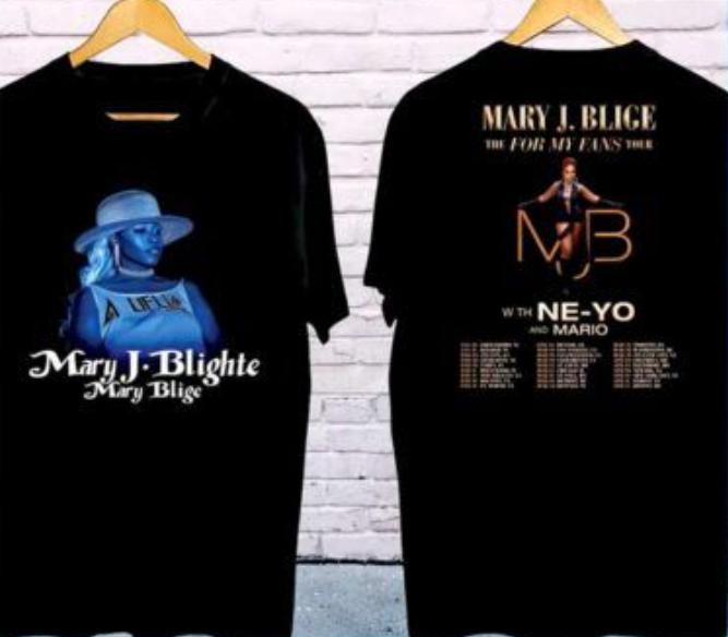 Mary J Blige The For My Fans Tour Concert 2025 T-Shirt XXXXL