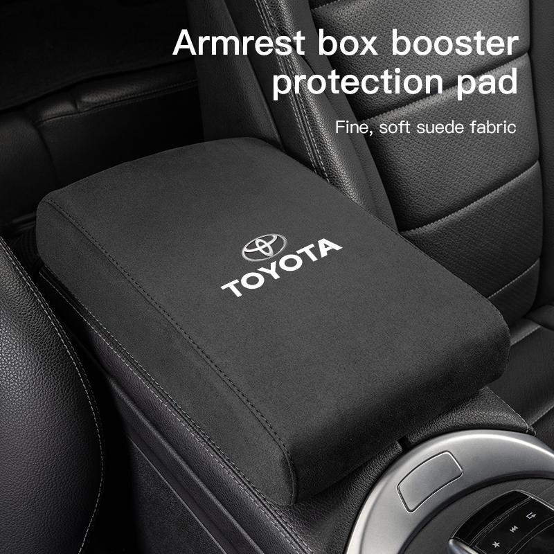 Car Armrest Box Heighten Mat Suede Hand Pad For Toyota RAV4 Hilux Aygo Yaris Ractis Corolla Camry CHR Auris Tacoma Stickers