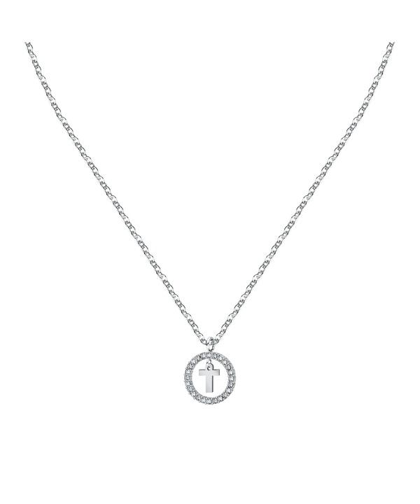 

La Petite Story Letter T Steel Necklace With Clear Crystal LPS10ASF24 For Women