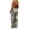 Women Casual Loose Fit Vintage Style Sleeveless Jumpsuit with Adjustable Straps and Pockets Wide Leg Floral Print Romper